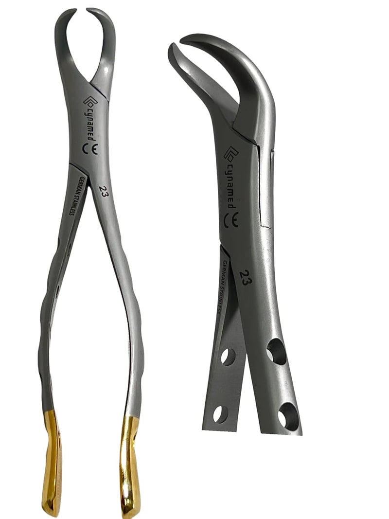 artlab Dental Extracting Extraction Forceps #150#151#23- Apical Forceps, Cowhorn Forceps, Lower Molars, Atraumatic-Stainless Steel Reusable Dental Instruments (Extracting Fprcep #23) - Image 1